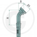 Niplu de presare - Interlock 4SH-R15 SFL 45° - 3000PSI