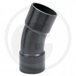 Fittinguri (plastic) - Arc cu 2x mufa pentru imbinare cu adeziv, 22.5 grade, PVC-U