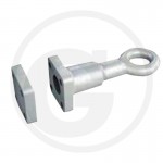 Ochet de tractare inelar Ø 50 mm rotabil cu flansa cu 8 orificii, ISO 5692