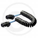 Cablu de conectare spiralat 15-poli, 24V, conform ISO 12 098